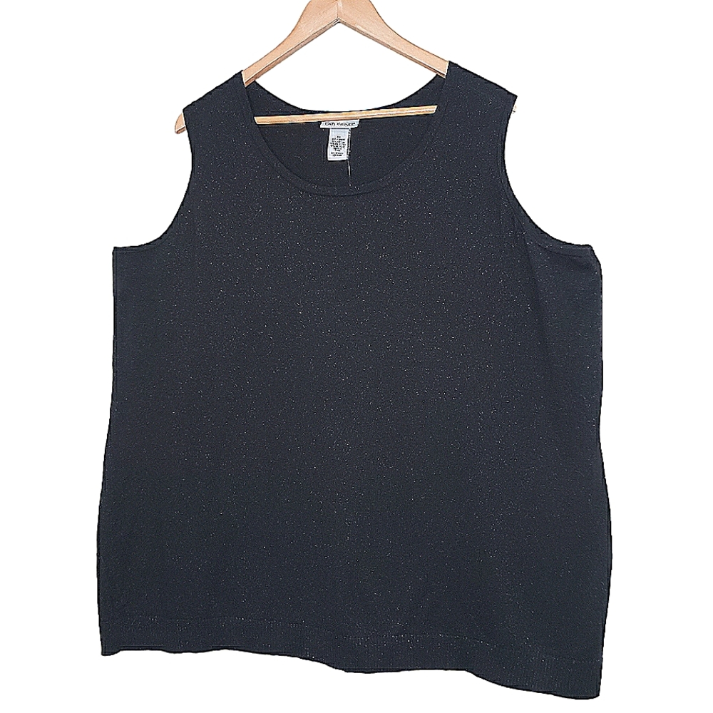 NEW Catherines Black Shimmer Metallic Glittery Tank Top